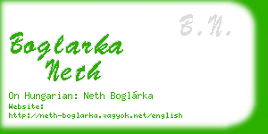 boglarka neth business card